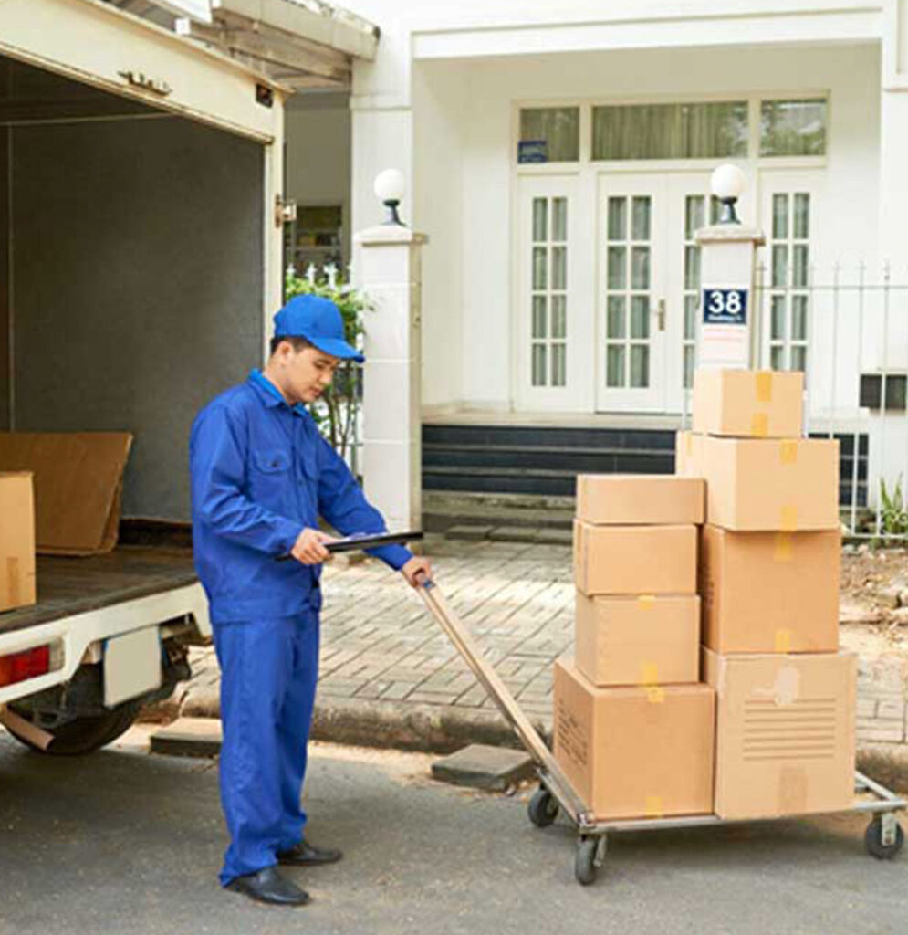 Moving tech loading the truck